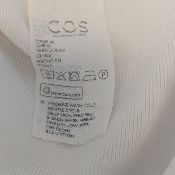 COS Wide Leg Crop Knit Pants Pull On Stretch Minimalist Culottes Preppy Ankle - Picture 7 of 7